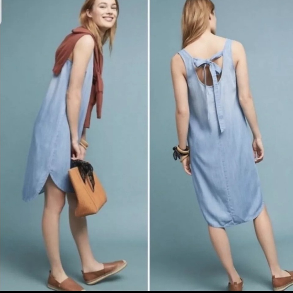 Cloth & Stone Lyocel blue dress